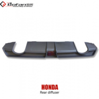 十代思域双边单出带爆闪灯款后唇+全段排气