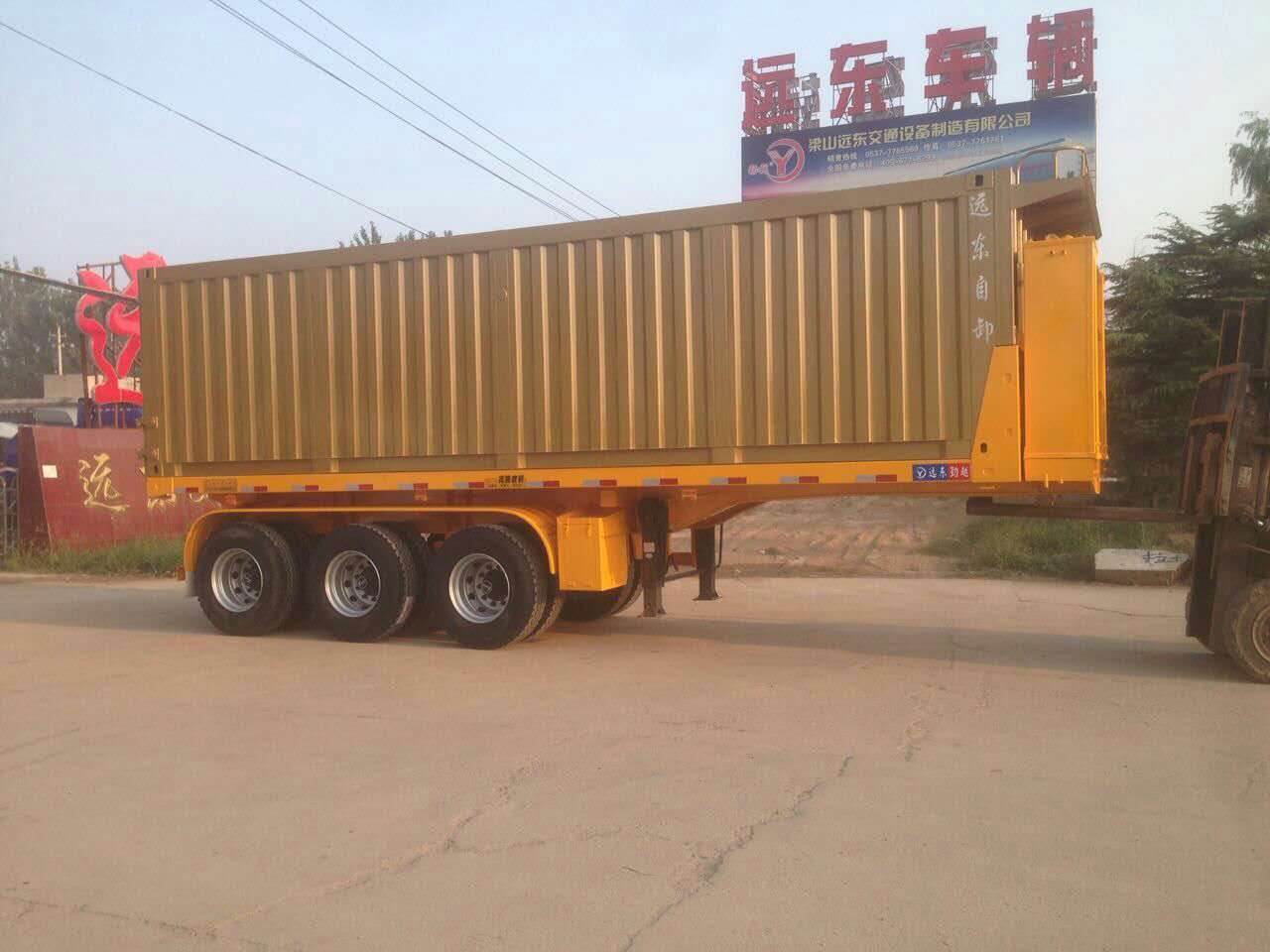 平板后翻自卸半挂车厂家-梁山县远东交通设备
