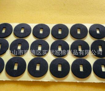 环保eva脚垫 网格橡胶垫片 厂家批发黑色圆形自粘PORON垫
