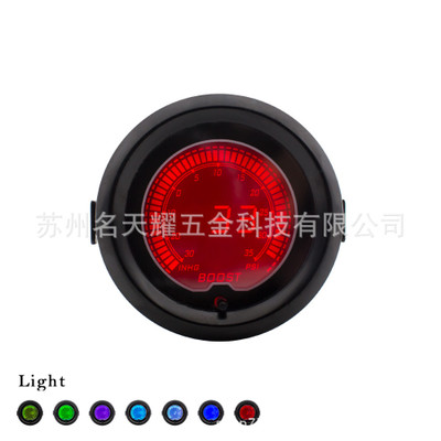 厂家直销 汽车改装仪表 液晶7彩增压表 白壳 改装仪表