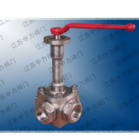 供应焊接式高压双L型四通球阀-江苏中力不锈钢四通球阀