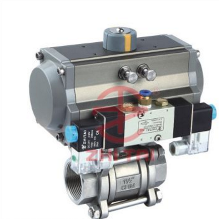 气动三片式内螺纹球阀