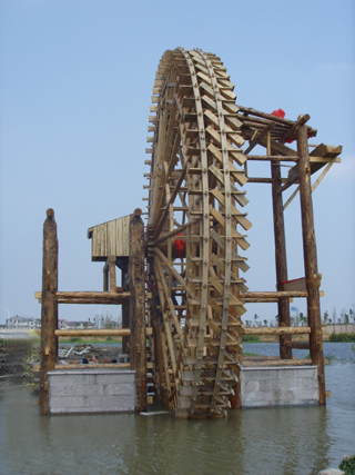 木制水车供应/老牛车水车