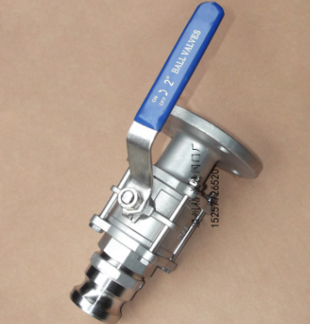 球阀带快速接头 316L 不锈钢一端法兰一端快速接头球阀