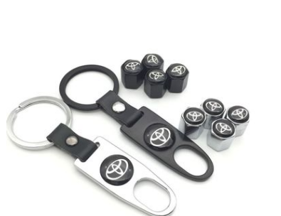 汽车气门嘴 美国款丰田专用黑色扳手气门嘴帽 轮胎金属钥匙扣气嘴