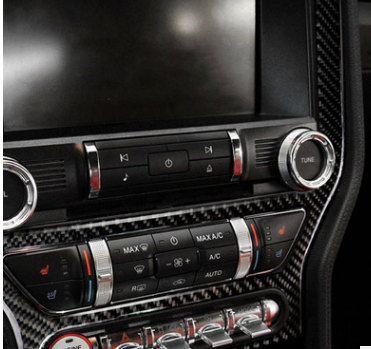 福特野马mustang专用碳纤维车门内饰CD导航面板汽车配件改装饰贴