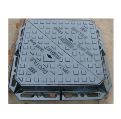 漳水铸造 三角盖二组合球墨铸铁井盖 750x750