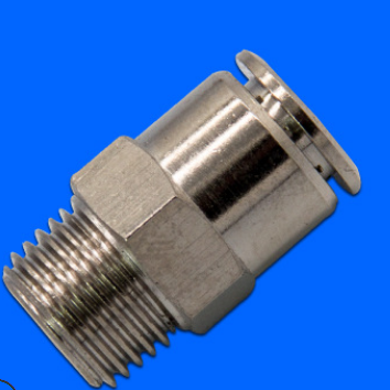 气动接头 厂家直销SCR-PC全金属铜镀镍 螺纹直通式PC系列金属接头