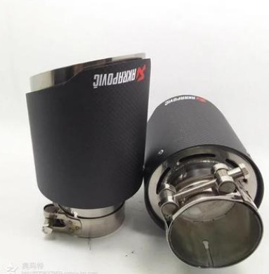 厂家直销高质量汽车排气管改装碳纤维排气管尾喉通用消音器尾嘴