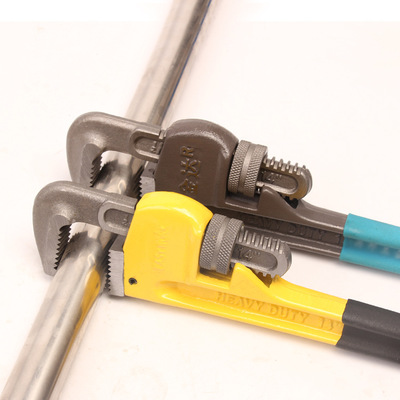 美式重型沾塑管子钳 水管钳 水暖管道安装钳 管子扳手 厂家直销