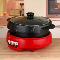 韩国乌龟电火锅 涮烤一体锅 麦饭石不粘煎涮锅电热锅烧烤锅电烤盘