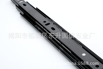 35MM外圆边珠沟 厂家批发抽屉三折钢珠滑轨 家具床头柜抽屉柜导轨