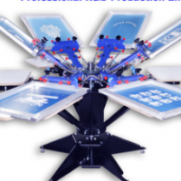 烟台天久六色双轮转套印丝印机丝网印刷机2020手工制版设备器材