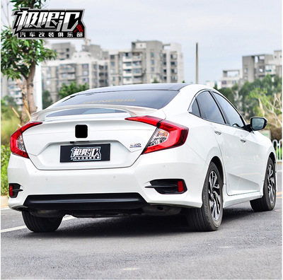 适用于十代思域改尾翼 16-19款新思域JC款免打孔尾翼定风翼飞机翼