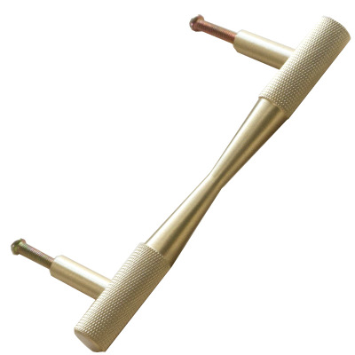 励得琦超值轻奢滚花黄铜拉手衣柜橱柜鞋柜门小把手纯铜现代简约