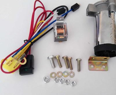 厂家直销两管金属汽车气喇叭摩托车超响汽笛12v改装通用