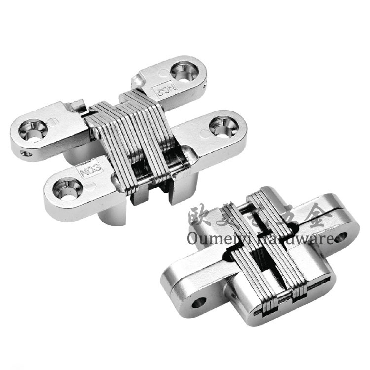 隐藏折叠门十字铰链 平面暗藏合页 翻板合页 加强柜门铰链M60*13