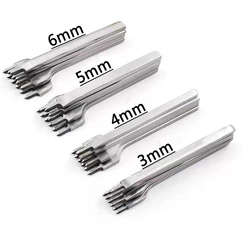厂家直销DIY皮具工具3MM 4MM 5MM 6MM白钢菱斩皮革工具多规格批发