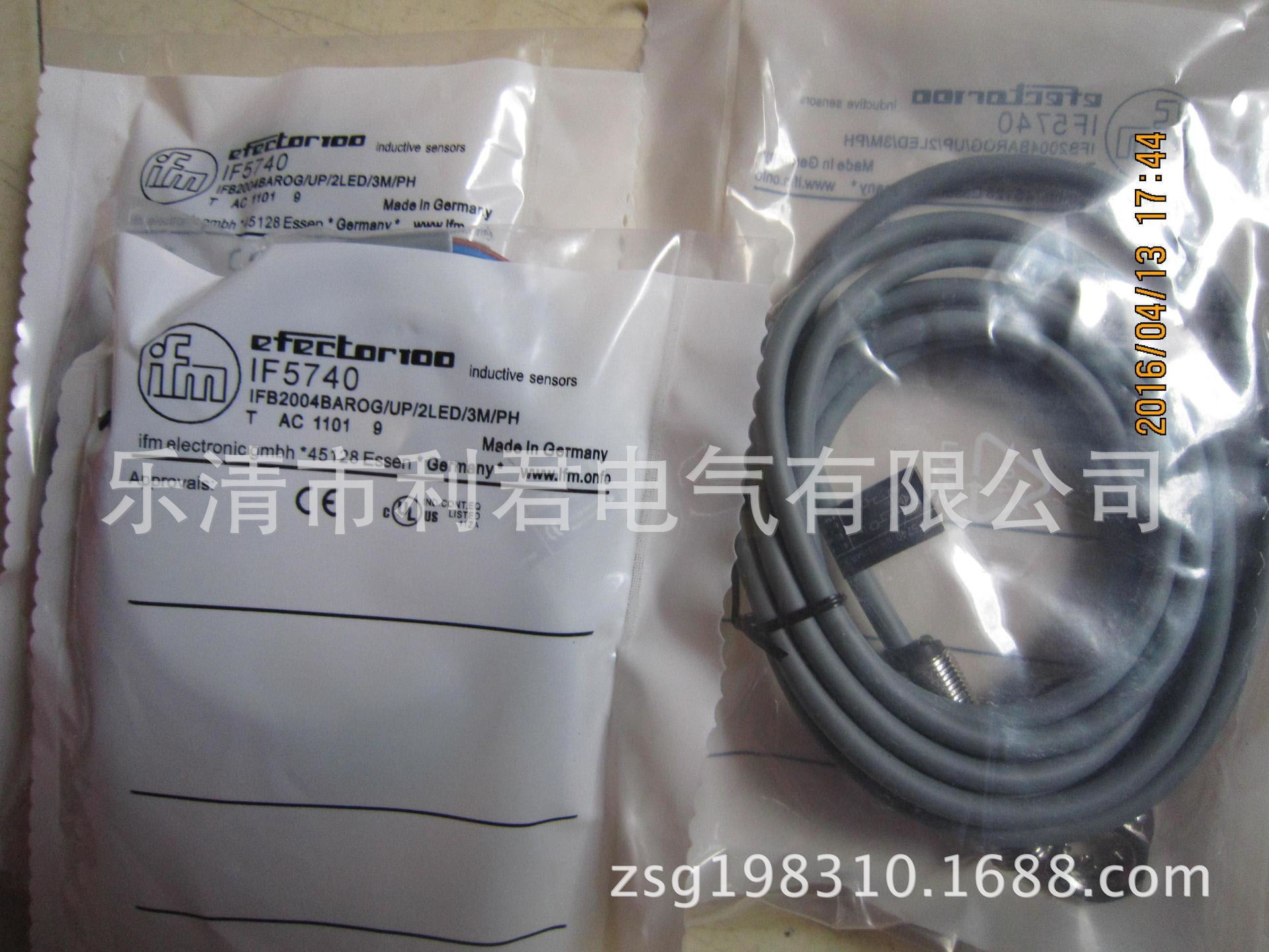 全新易福门接近开关IF5740 直流二线常开10-30V电感式传感器