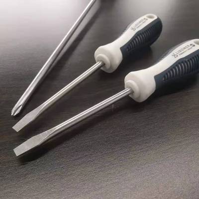 莱仕 网纹胶柄批头 一字十字螺丝批 6厘罗丝刀 批发零售精品螺丝
