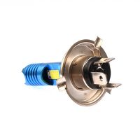 厂家供应摩托车LED大灯H6 H4带透镜恶魔眼COB前照灯泡 BA20D P15D