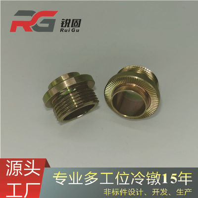 冷镦加工 定制加工燃气表接头 煤气表接头 数控精加工