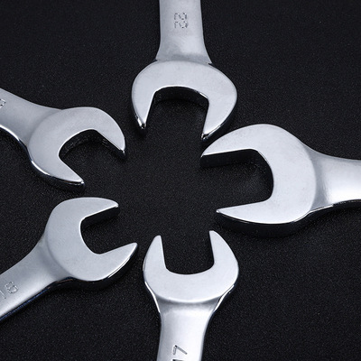 五金工具双头开口扳手8件套 亮面镜面扳手开口扳手呆扳手批发定制