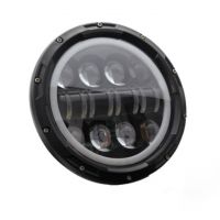 热销 适用于7英寸LED越野一轮天使眼牧人前灯八眼睛和八珠 500 w