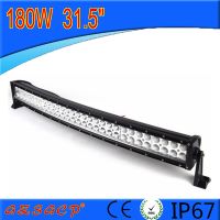 厂家直销新款 LED汽车车灯 弧形长条双排弯灯180W越野车顶射灯