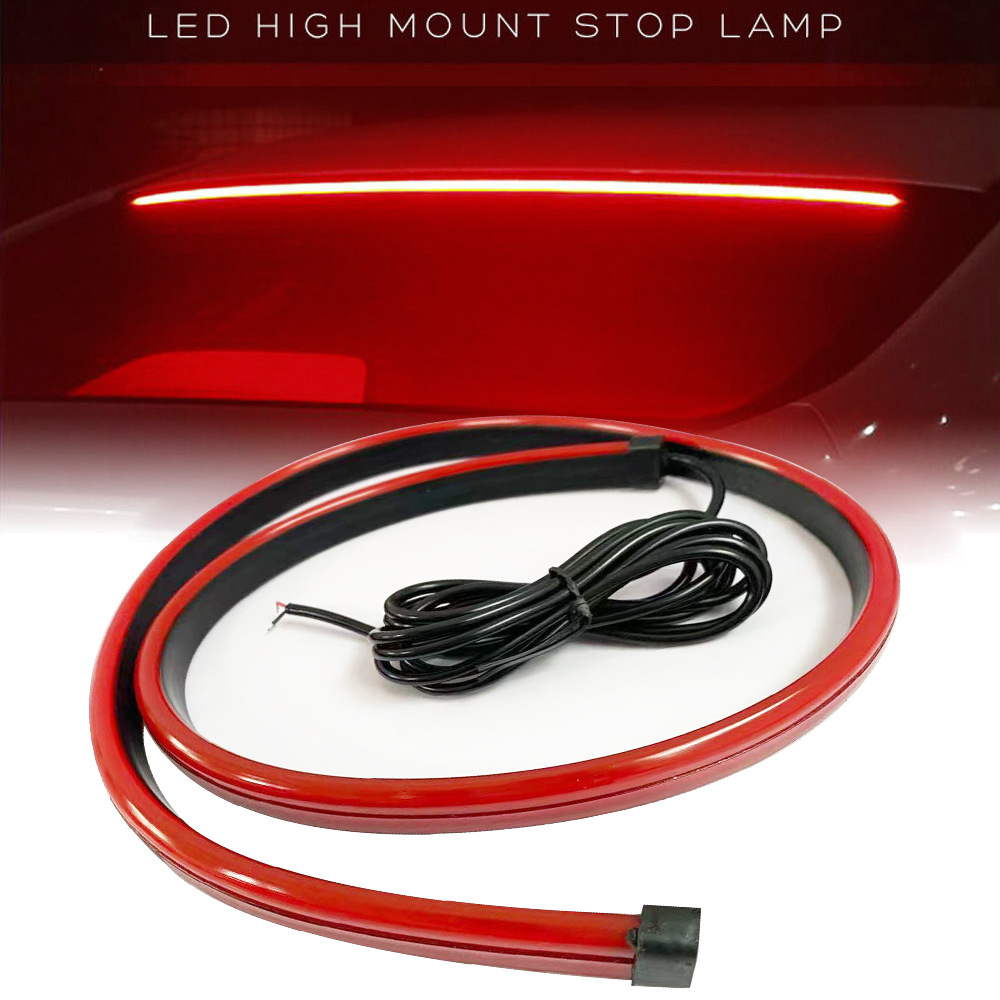 新款汽车LED高位刹车灯 警示灯条 红色单模式后挡玻璃装饰灯 一米