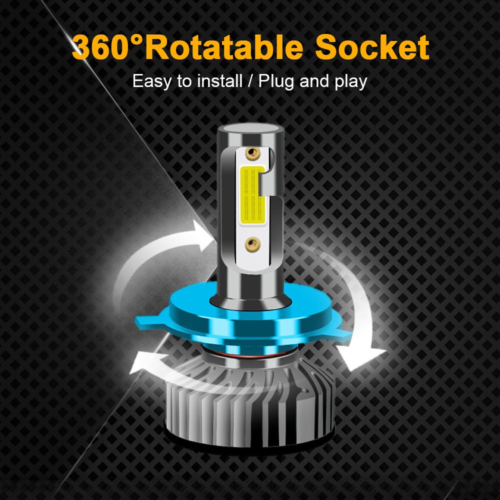 跨境热卖 F2迷你汽车LED大灯H7超高聚光车灯汽车改装前大灯速卖通