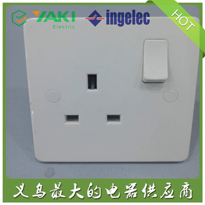 英标单联 双联13A插座 英式墙壁插座开关K409 外贸出口