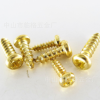 镀铜色十字槽圆头尖尾自攻圆头自攻螺丝钉元攻PA电子螺丝M3M4金色