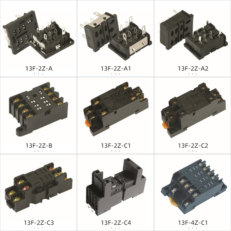 华博科技 小型继电器底座插座13F-4Z-C1创导 用于自动化控制电路