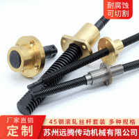 定制精密梯形丝杆丝杠滚轧螺杆45钢滚轧丝杆套装定制滚珠丝杆厂家
