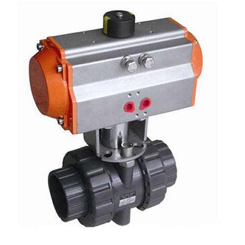 专业生产经销Q691X-10U双由令连接UPVC塑料气动球阀 量大价优包邮