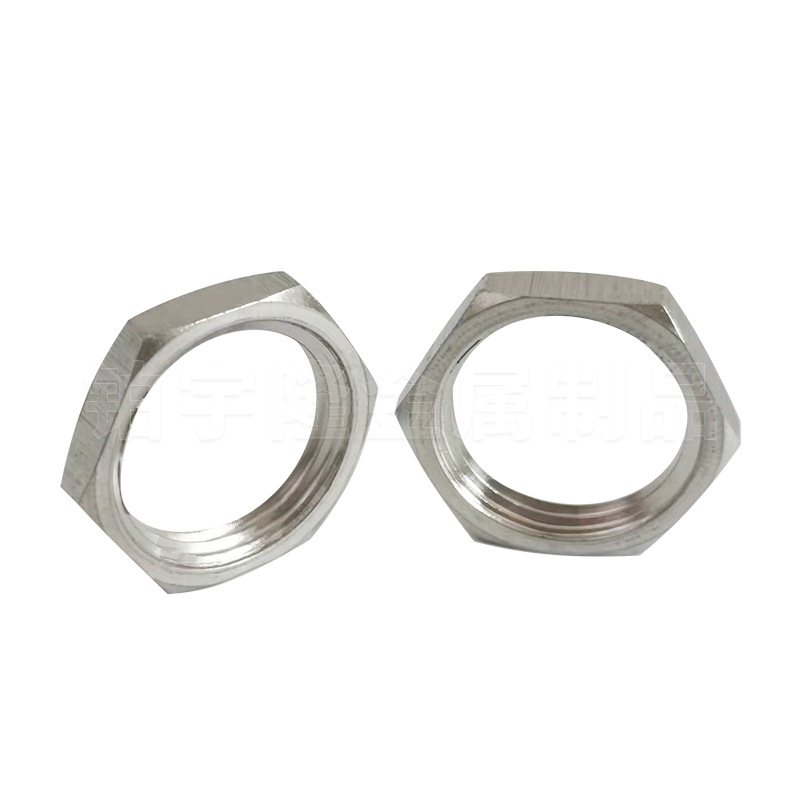 304不锈钢六角螺母薄螺母扁薄螺丝帽不锈钢六角细牙锁紧螺母