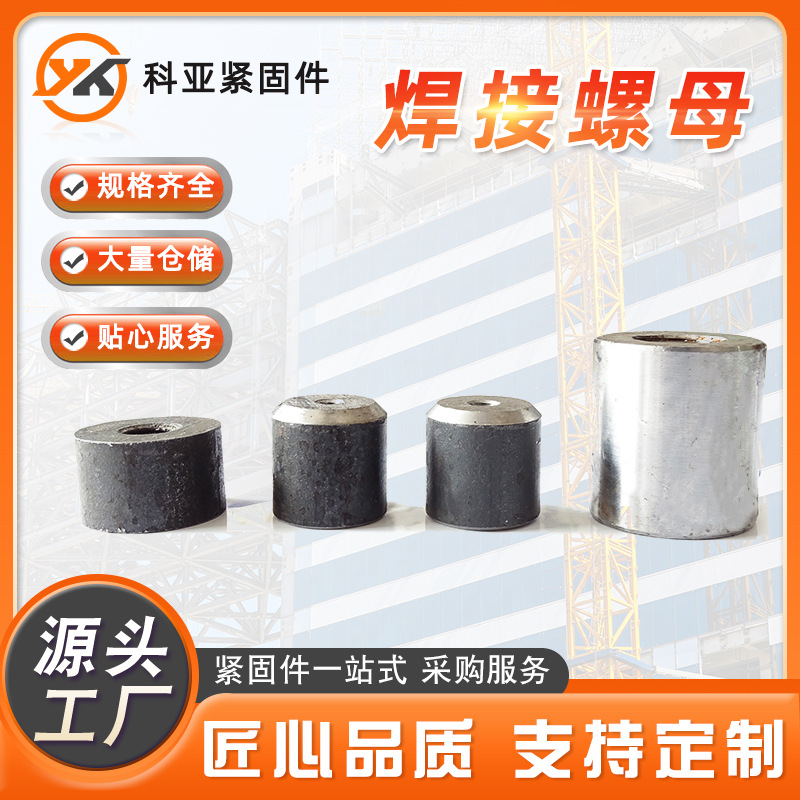 冷镦圆螺母内螺纹圆螺母非标圆柱螺母加长连接母焊接螺母台阶母