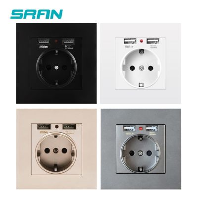 德规欧标德式插座带双USB 欧洲16A法标欧规带USB欧式墙 壁电源插座
