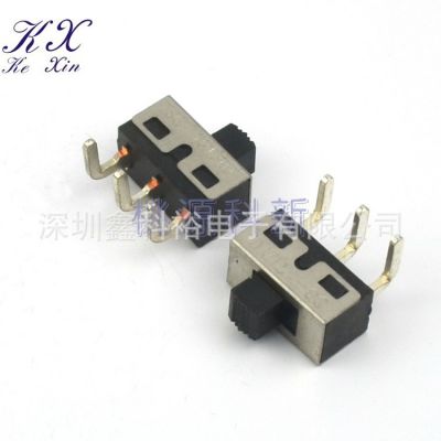 SS12D06 立式侧插 3脚2档弯脚 大电流拨动开关