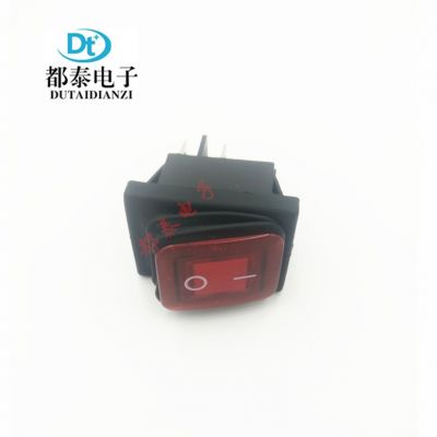 厂家直销防水船型开关KCD4带灯四脚连体防水跷板开关