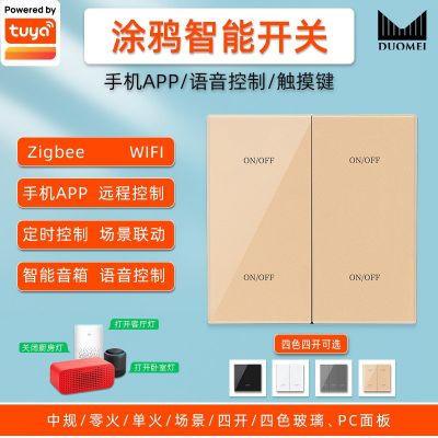中规单火智能开关涂鸦远程语音按键单零火场景墙壁ZigBee按键开关