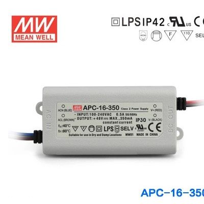台湾明纬LED开关电源 APC-16-350 16W 12-48V350mA