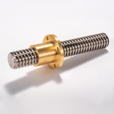 t304不锈钢梯形丝杆 丝杠螺母 升降传动螺杆 T16导程3 4 8 16