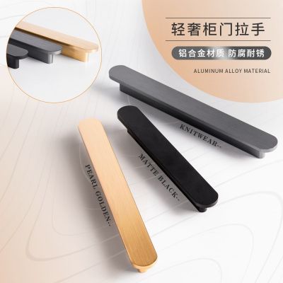 抽屉柜门拉手现代简约实心锌合金一字型圆头五金配件衣柜橱柜把手