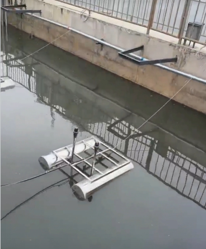 推流曝气机北京现场工作图片04