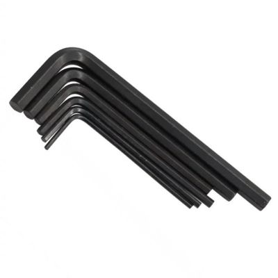 内六角扳手L形扳手黑色六角匙公制L型六角扳手自行车小扳手镀镍